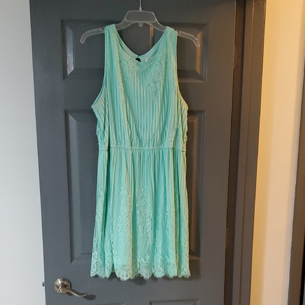 Xhilaration Mint Green Teal Lace Mini Dress